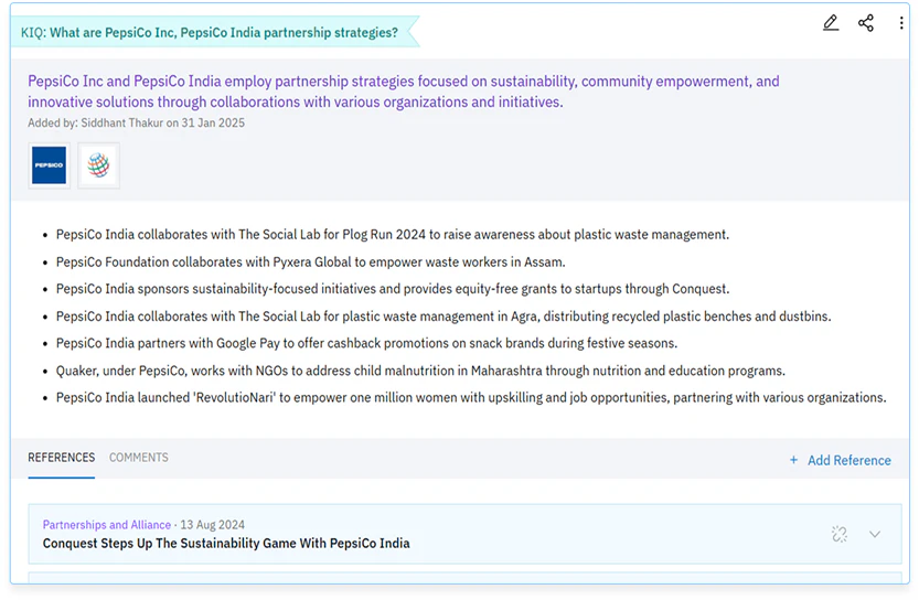 screenshot of M&CI Platform